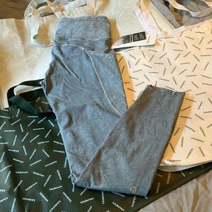 NWT Lululemon Fast and Free High-Rise Tight 25", Sz 6, Ice Dye Asphalt Grey